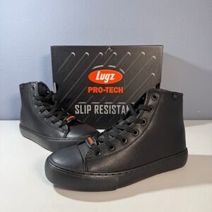 Lugz‎ Women Black Leather Slip Resistant High Top Sneakers Size 6 New with Tag